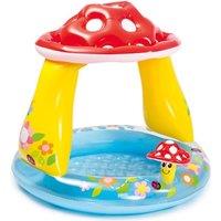 INTEX 57114NP Mushroom Inflatable Baby Pool - Blue, Yellow & Red