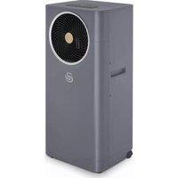 Swan 9000 BTU Smart 3-in-1 Portable Air Conditioner & Dehumidifier - Grey, Silver/Grey