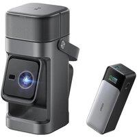 NEBULA P1 Smart Full HD Portable Projector with Detachable Speakers, Silver/Grey