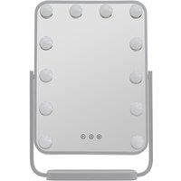 GOJI Tabletop Hollywood Mirror - White, White