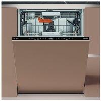 Hotpoint Hydroforce H8IB15M4TS UK Full-size Fully Integrated Dishwasher, Black
