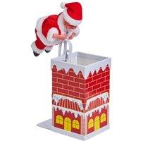 SMART GARDEN Three Kings Chimney Santa Christmas Decoration - 30 cm, Red