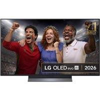 48" LG C6 OLED AI 4K HDR Smart TV 2026 - OLED48C66LB, Silver/Grey