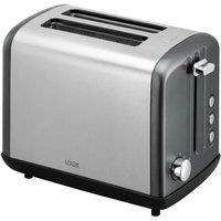 LOGIK L02STG26 2-Slice Toaster - Gun Metal, Silver/Grey