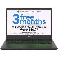 ACER 314 14 Refurbished Chromebook - IntelCeleron, 128 GB eMMC, Black (Very Good Condition), Black
