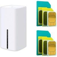 Tp-Link Archer NX200 AX 1800 WiFi 5G Dual-band Router & Pay As You Go SIM Cards Bundle - 120 GB Data & 60 GB Data, White