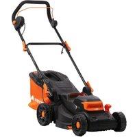 Yard Force 1400 W Corded Electric Lawnmower - Orange & Black, Black,Orange