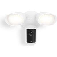 Ring Floodlight Cam Pro Wired Retinal 4K WiFi Security Camera - White, White