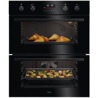 Aeg OU5CU40K Electric Built-under Double Oven - Black, Black
