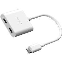 J5Create JCA164-N USB Type-C to Dual USB Type-C Adapter - White
