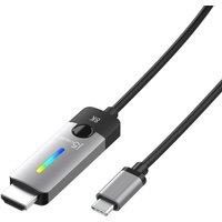 J5CREATE USB-C to HDMI 2.1 Ultra HD 8K Cable - 1.8 m, Black,Silver/Grey