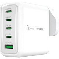 J5CREATE JUP53100 100 W GaN USB Charger - White, White