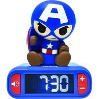 LEXIBOOK RL800AV1 Nightlight Alarm Clock - 3D Captain America