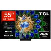 55" TCL A400U Premium Wallpaper QD-Mini LED 4K HDR Smart Google TV 2026 - 55A400U-UK, Black