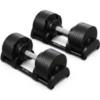 Magic Ai MFD-002 Smart Adjustable Dumbbells - Black & Silver, Silver/Grey,Black
