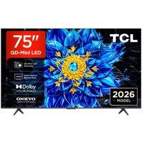 75" Tcl P8L QD-Mini LED 4K HDR Smart Google TV 2026 - 75P8L-UK, Black