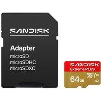 Sandisk Extreme Plus Class 10 microSD Memory Card - 64 GB