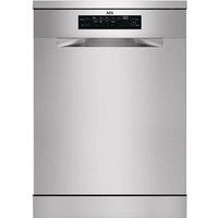 AEG 7000 Series GlassCare FFB75727PM Full-size Dishwasher, Silver/Grey
