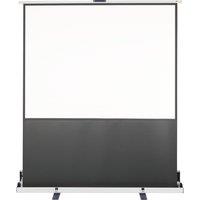 NOBO 80" Pull-up Floor Standing Projector Screen, Silver/Grey
