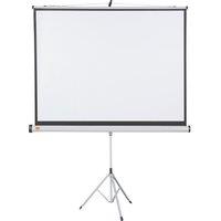 NOBO 1950 x 1220 mm Tripod Projector Screen, Silver/Grey