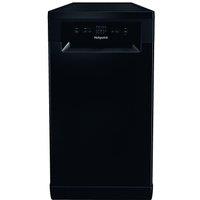 HOTPOINT HP2FD10CS90BUK Slimline Dishwasher - Black, Black