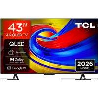 TCL P7L QLED 4K HDR Smart Google TV 2026 - 43P7L-UK, Black