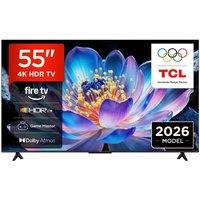 55" TCL V6D LED 4K HDR Smart Fire TV 2026 - 55V6D-UK, Black