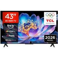 TCL V6D LED 4K HDR Smart Fire TV 2026 - 43V6D-UK, Black