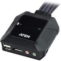 Aten CS22DP 2-Port USB DisplayPort Cable KVM Switch