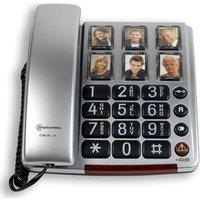 AMPLICOMMS BigTel 40 Plus Corded Phone - Silver, Silver/Grey