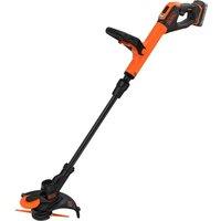 BLACK BCSTR918D1-GB Cordless Grass Trimmer - Black & Orange, Orange