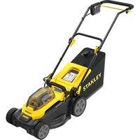 Stanley Fatmax V20 Cordless Rotary Lawn Mower - Yellow & Black, Black,Yellow