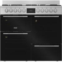 HOTPOINT RH100FA21BX 100 cm Dual Fuel Range Cooker - Black, Stainless Steel