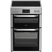 HOTPOINT Multiflow HDME6VDC2AX 60 cm Electric Ceramic Cooker - Stainless Steel, Stainless Steel