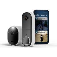 ARLO Pro 6 2K HDR WiFi Security Camera System & Video Doorbell - White, White