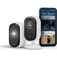 ARLO Essential 3 2K WiFi Home Security Kit with Indoor & Outdoor Cameras - White, White