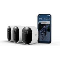 ARLO Pro 6 2K HDR WiFi Security Camera System - 3 Cameras, White, White