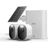 ARLO Ultra 3 4K Ultra HD WiFi Security Camera & Solar Panel Kit - 2 Cameras, White, White