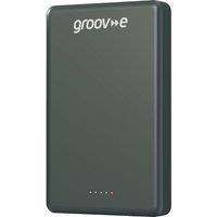 GROOV-E GV-CH1000M-SR Portable Magnetic Wireless Power Bank - Silver, Silver/Grey