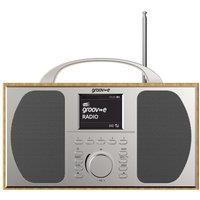 GROOV-E Stockholm Portable DAB/FM Bluetooth Radio - Brown & Grey, Silver/Grey,Brown