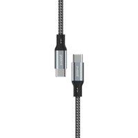 GROOV-E GV-MA028-SG USB Type-C to USB Type-C Braided Cable - 2 m, Silver/Grey