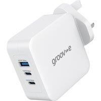 GROOV-E GVMA110WE65 100 W GaN USB Charger, White