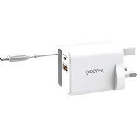 GROOV-E GVMA114WE 45 W GaN USB Charger, White