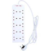 BENROSS Surge Protected 10-Socket Extension Lead - 2 m