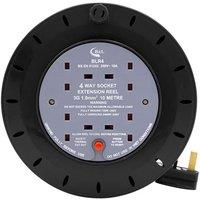 BENROSS 48270 4-Socket Extension Cable Reel - 10 m