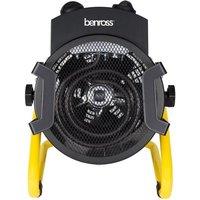 BENROSS Hot & Cool Fan Heater - Black & Yellow, Yellow,Black