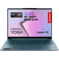 LENOVO Yoga Slim 7 14" Laptop, Copilot PC - AMD Ryzen AI 5, 512 GB SSD, Tidal Teal, Blue