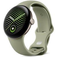 GOOGLE Pixel Watch 5 WiFi - Satin Pyrite Aluminum Case with Olive Active Band, 41 mm, Gold,Green