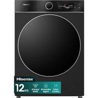 HISENSE KitchenFit 7i Series WF7I1248BBR WiFi-enabled 12 kg 1400 Spin Washing Machine - Black, Black