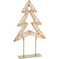 PREMIER Warm White Lit Christmas Tree Tabletop Decoration - 45 cm, Rose Gold